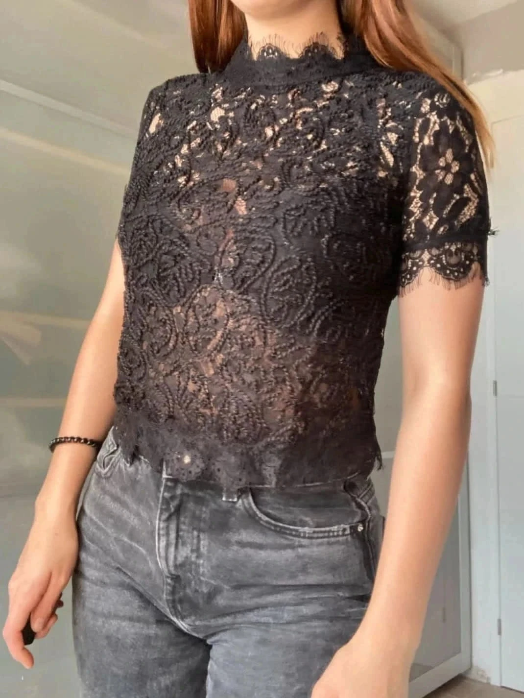 Top dentelle zara taille S